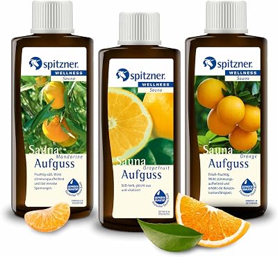 spitzner Sauna Infusion Set Citrus Fresh 3x190ml Mandarin Grapefruit Orange