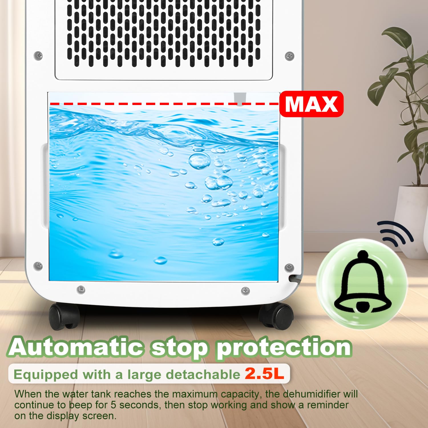 Jaxguom Dehumidifier 12L, Dehumidifiers for Home, Small Dehumidifier Damp with Digital Humidity Display, 24 Hour Timer,2.5L Water Tank, Dehumidifiers for Bedroom, Bathroom, Room