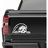 GRITKULTURE Sketchy Tank Skeleton Vinyl Decal Sticker, Vinyl Sticker for Car, Truck, and Van, Use for Laptop, Waterproof Decal for Water Bottle (White)