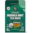 FGO Organic Moringa Mint Tea, 20 Count, Eco-Conscious Herbal Tea Bags, Resealable Bag, Caffeine Free, Packaging May Vary (Pack of 1)