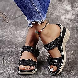Black Sandals Women Wedge, Womens Sandals Platform