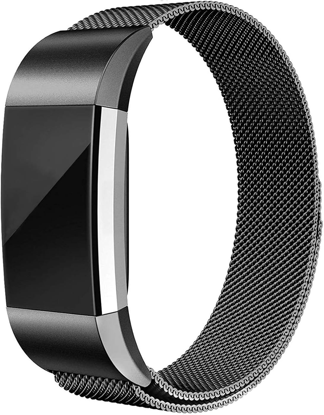 Erencook Replacement Bands Compatible with Fitbit Charge 2, Stainless Steel Metal Lock Replacement Wristband for Women Men Large