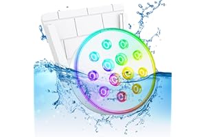 BOIROS Submersible LED Lights Rechargeable Pool Lights with Remote,IP68 Underwater Hot Tub Lights,Waterproof Bath Lights for Pond/Aquarium/Bath/Party/Vase