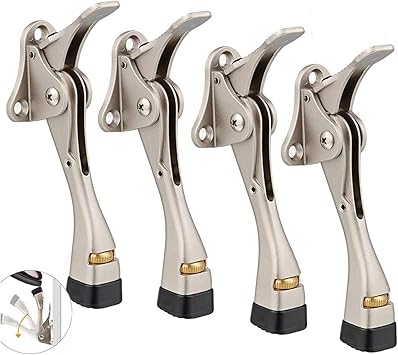 Amazon Com Gotega Door Stopper 4 Packs Kickdown Door Stop With One Touch Adjustable Height And Rubber Tip 4 Inches Door Stops Office Products