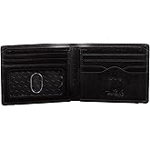 Tony Perotti Men's Italian Leather Bifold Wallet With Card Holders, Pockets, ID Window - Eco-Friendly Vegetable-Tanned Full Grain Leather Wallet Made in Italy