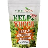 GS Plant Foods Kelp + Yucca Plant Fertilizer &amp; Soil Conditioner &ndash; Heat &amp; Drought Protection Formula for Vegetables, Lawns, Gardens &amp; Houseplants (11 oz Dry Concentrate)