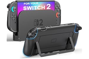NINABXY Dockable Protective Case for Nintendo Switch 2 2025, Ergonomic Grip with Kickstand, Quick-Release Joy-Con Design, Cooling Vents, Portable for Travel - Fits Original Dock, Lightweight & Scratchproof
