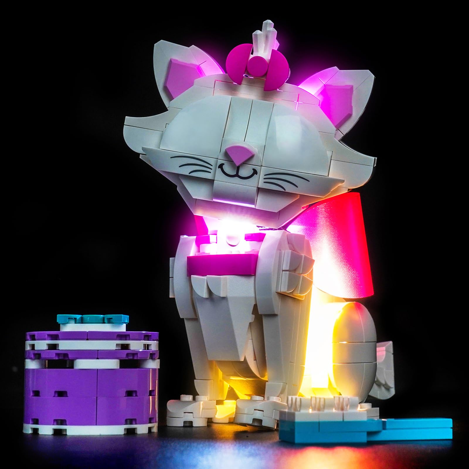 LocoLee LED Light Set Compatible with Lego 43286 The Aristocats Adorable Marie LED Decoration Lighting Kit Compatible with Lego 43286 Building Blocks Model, Only Lights Set, No Model