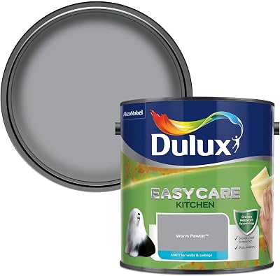 Dulux Easycare Kitchen Matt Emulsion Paint Warm Pewter 2.5L Walls Ceilings