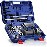WORKPRO 9-Way Slide Hammer Puller Set, 27-Piece | Wheel Bearing Removal Tool for Front Hub &amp; Rear Axle, Heavy Duty Bearing Puller Set with Carry Box for Home Auto Repairs