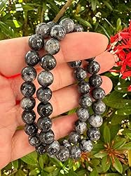 Black Labradorite Crystal Bead Bracelet
