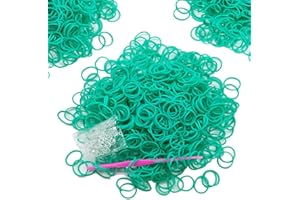 WEI LONG 6000+ Loom Rubber Bands Refill Kits with 250PCS S-Clips10-Hooks Premium Bracelet Making Kit for Kids Weaving DIY Crafting Gift (Green)