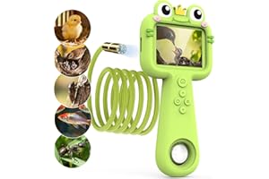 KISCAMGEAR Kids Camera, Endoscope Camera with Light & Flexible Tube, Borescope Snake Scope Outdoor, Science Educational STEM Toys for 3 4 5 6 7 8 9 10 11 12-Year-Old Boys Girls Christmas Birthday Gifts
