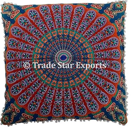 Trade Star 26 X 26 Euro Sham Pillow Indian Ethnic Mandala