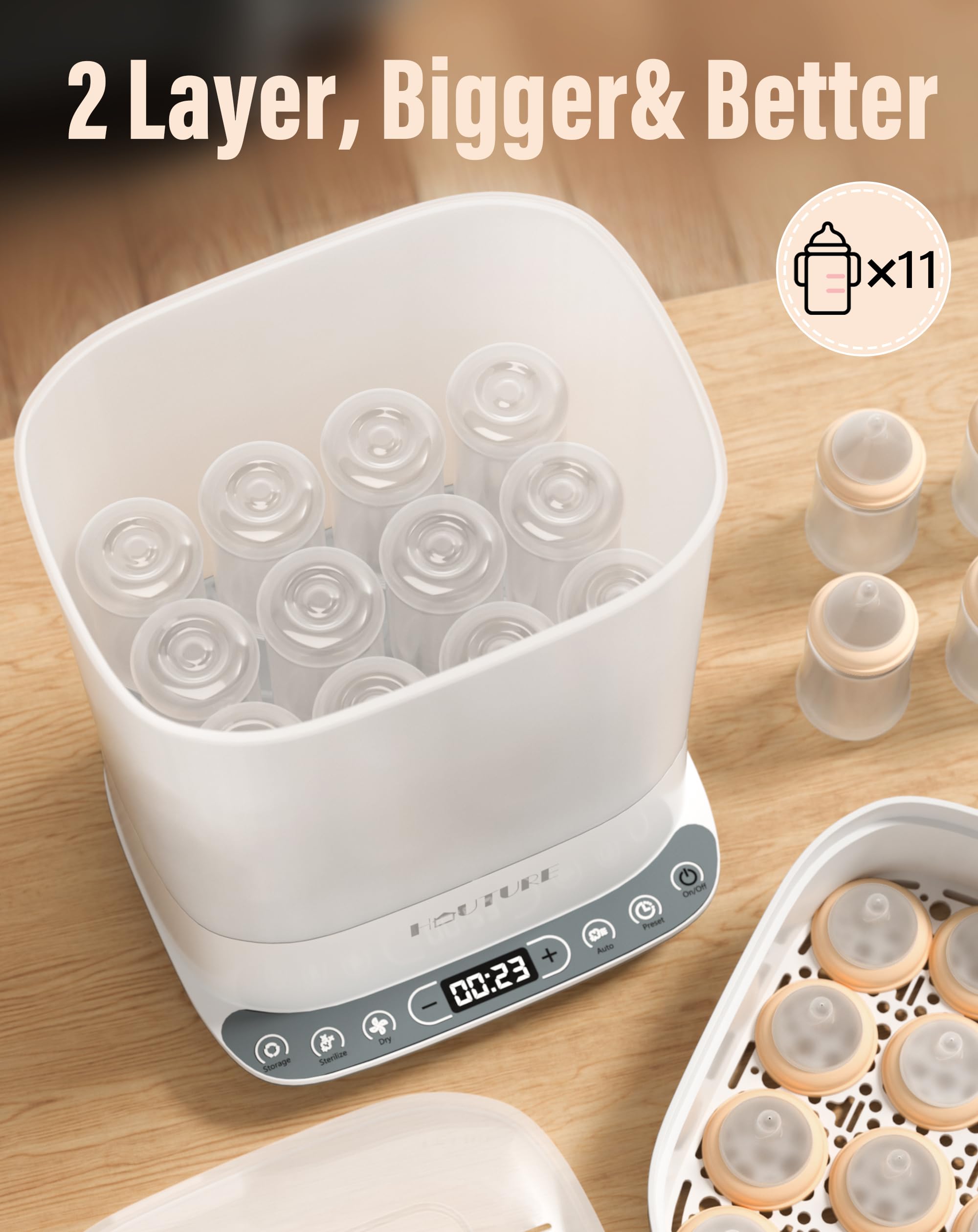 Mua Baby Bottle Sterilizer, 6in1 HAUTURE Bottle Sterilizer and Dryer