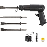 UW-AH190 Medium Barrel Air Hammer Kit with Quick Change Retainer and 4 Chisels, 2-5/8 Inch Stroke, 3500 BPM, Lightweight