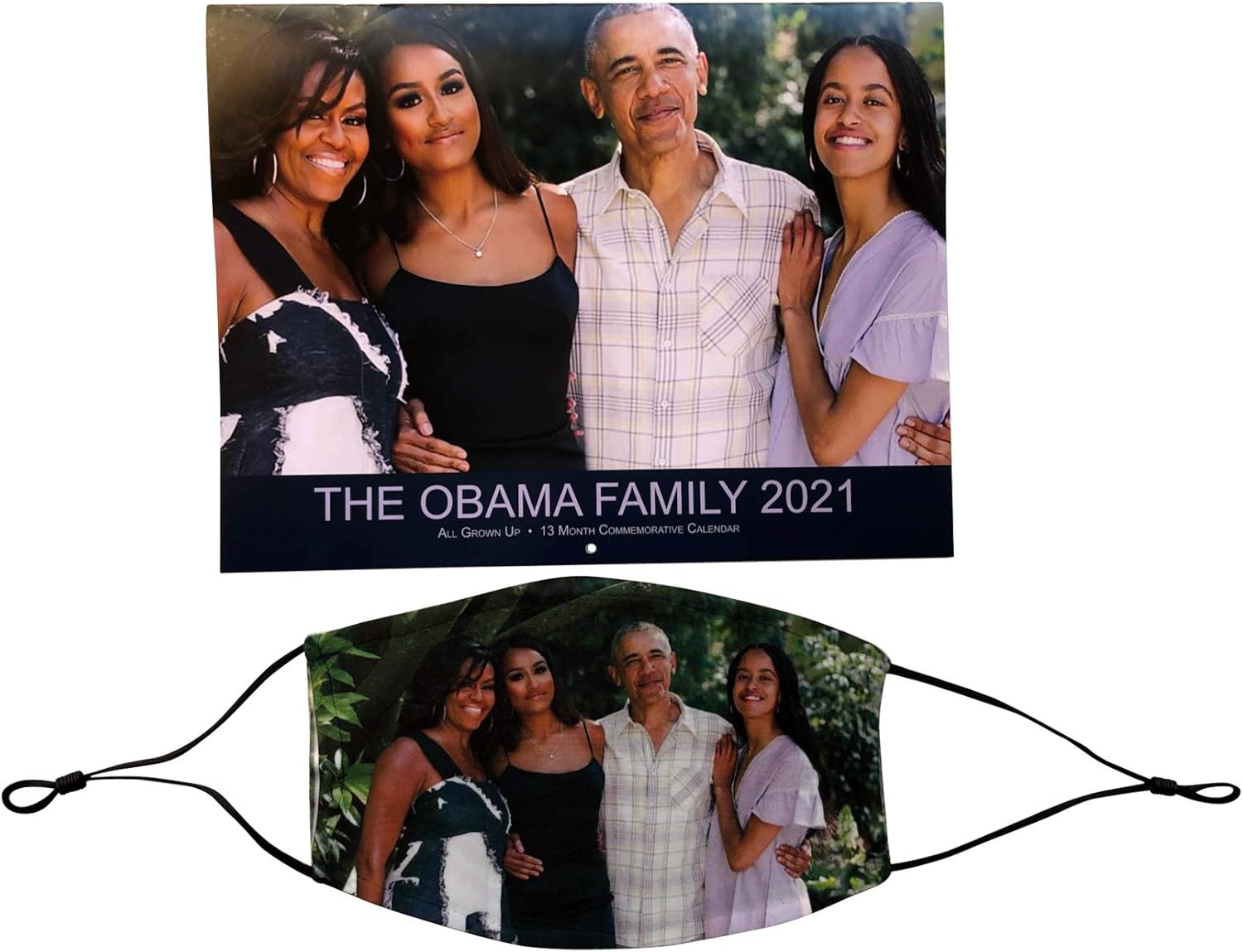 images Obama Family Photo 2021 obama keepsake collection the obama family 2021 13 month commemorative calendar bonus face mask