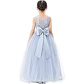 Illusion Lace Flower Girl Dresses for Pageant Occasions Junior Bridesmaid 331