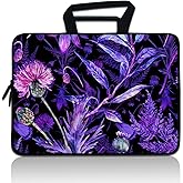 7-9 inch Tablet Sleeve, Evecase 7~9 inch Tablet Ultra-Portable,Neoprene Zipper Carrying Sleeve Case Bag Compatible with 7 8 8.5 8.9 9 Apple iPad mini, Samsung Galaxy Tab,Google, Acer (Purple Flower)