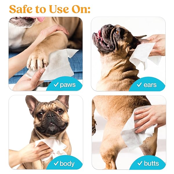 WIPEMATE 400CT PREMIUM DOG & CAT PET WIPES FOR SMALL/MEDIUM SIZE PETS CLEANS PET PAWS EARS FUR BUTT & ANAL GLAND NO-RINSE SOLUTION GENTLE DEODORIZING HYPOALLERGENIC – UNSCENTED