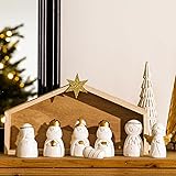 WDS WONDROUS Christmas Nativity Set-8Pcs White and
