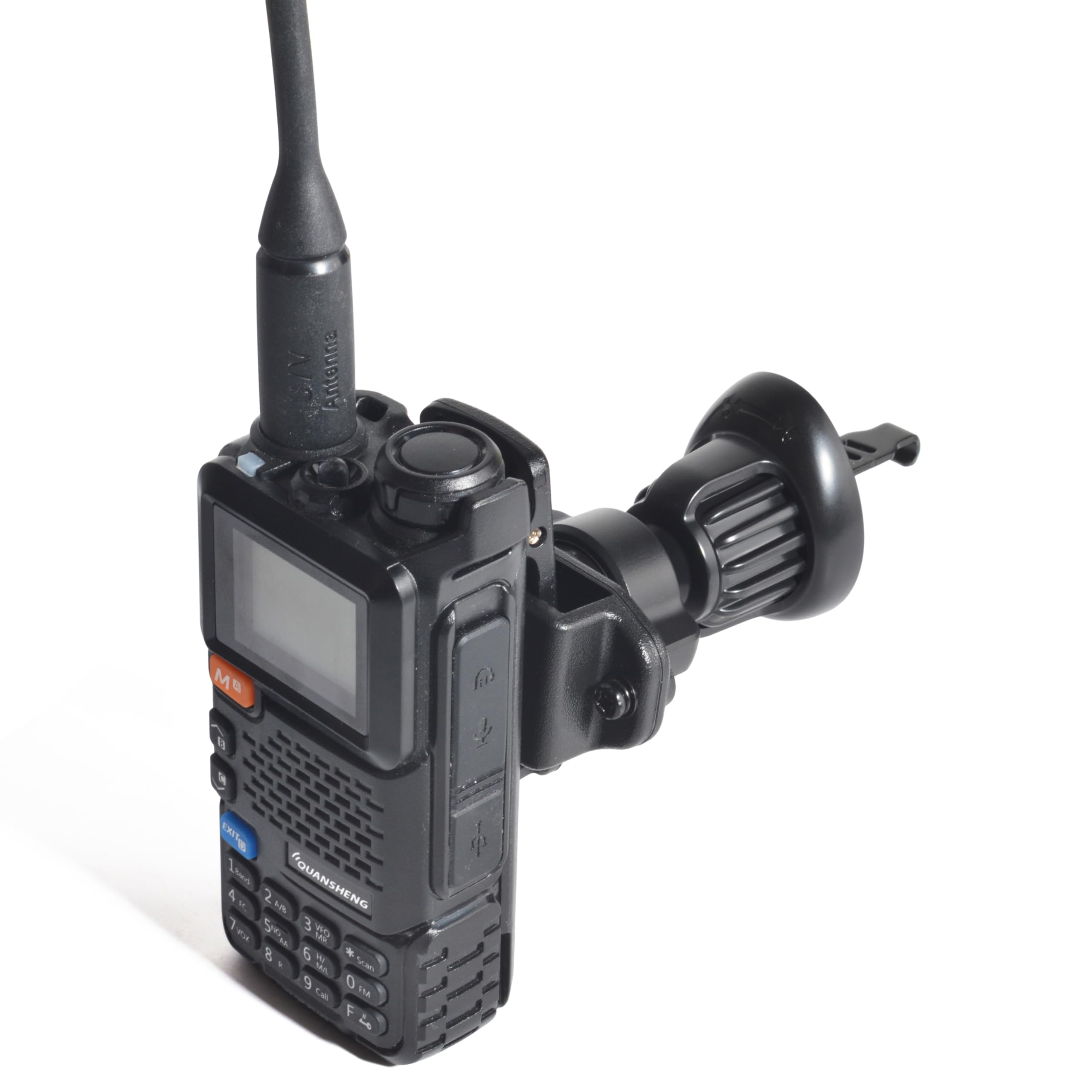 UAYESOK Walkie Talkie Mount for Car Vent, Universal Car Radio Holder Mount, Hands Free Air Vent in Vehicle Compatible with Motorola Baofeng Icom Midland Sepura Cobra Hytera Two Way Radio Belt Clip