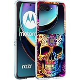 Bcov Case for Razr 2026/2025,Colorful Mandala Skull Flowers Anti-Scratch Solid Hard case Protective Shookproof Phone Cover for Motorola Razr 2026/2025