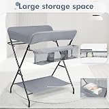 iropro 4-in-1 Baby Changing Table Foldable with Storage 80x60x110 cm view 3