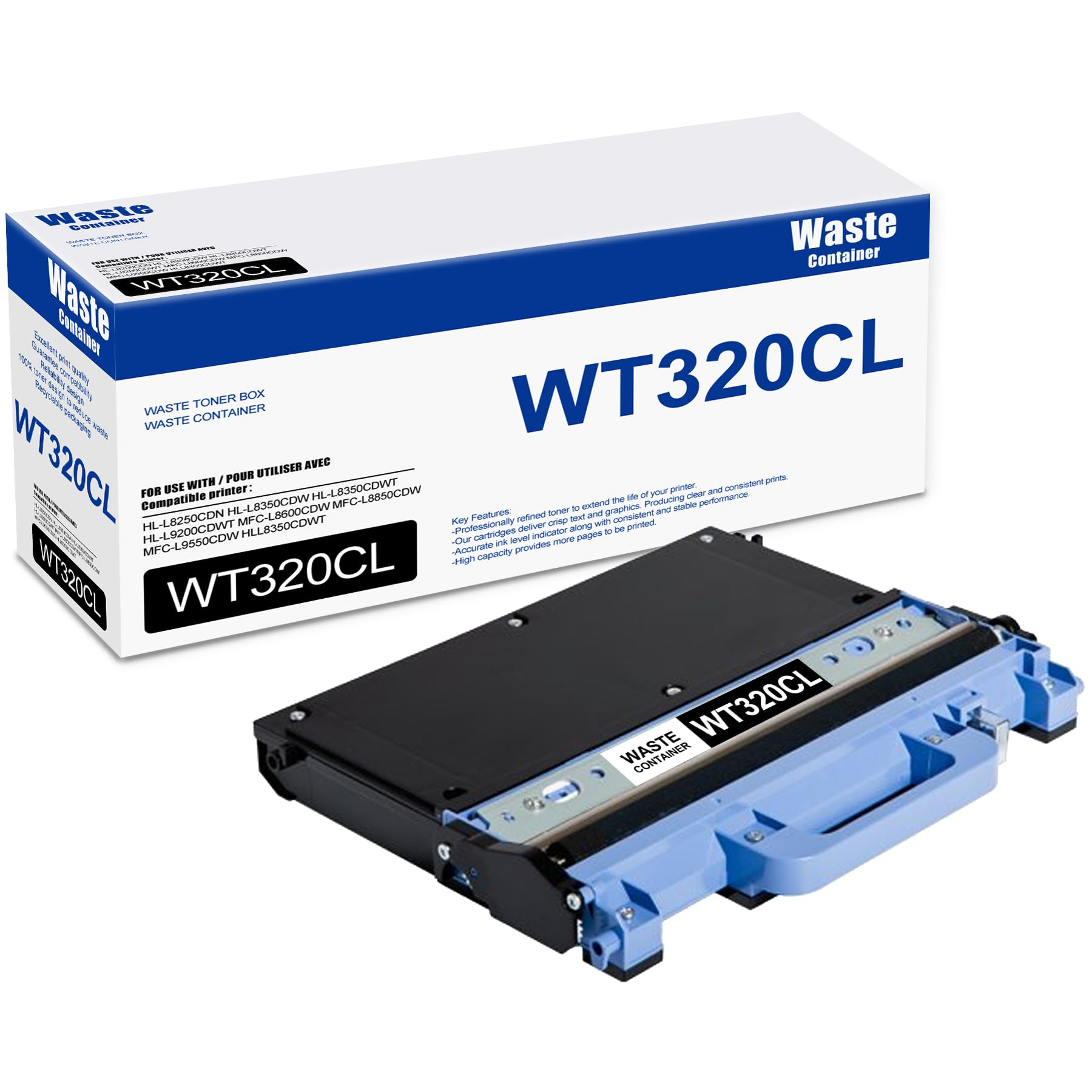 Photo 1 of 1 Pack WT320CL Waste Toner Box, Compatible for Brother WT320CL WT-320CL Toner Replacement for HL-L8250CDN L8350CDW L8350CDWT L9200CDWT L8350CDWT MFC-L8600CDW L8850CDW L9550CDW Printer