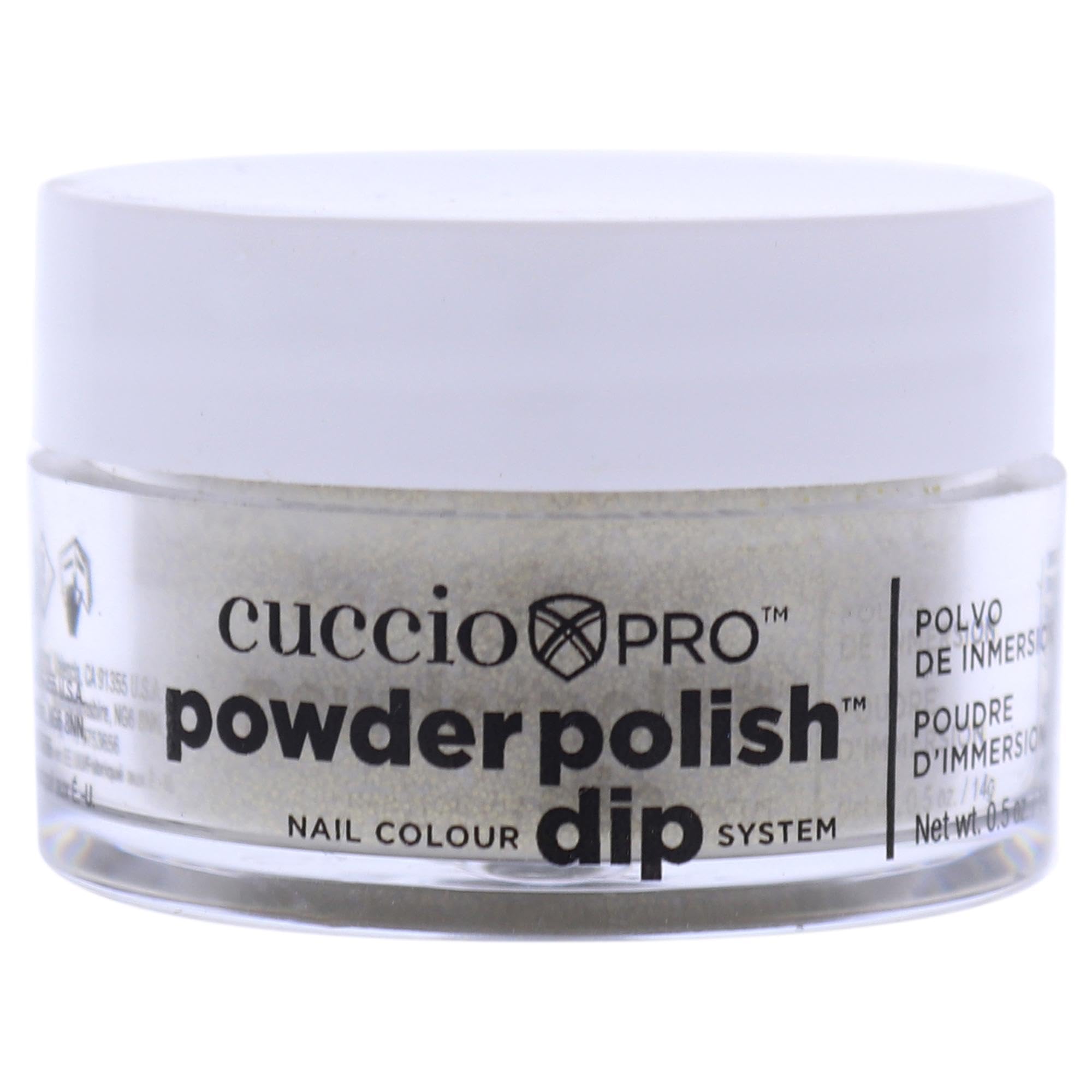 Cuccio - Pro Powder Polish Nail Colour Dip System - Rich Gold Glitter - for Women - Nail Powder - 0.5 oz