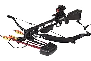 SAS Jaguar 175lbs Recurve Hunting Crossbow Red Dot Scope Package (Black)