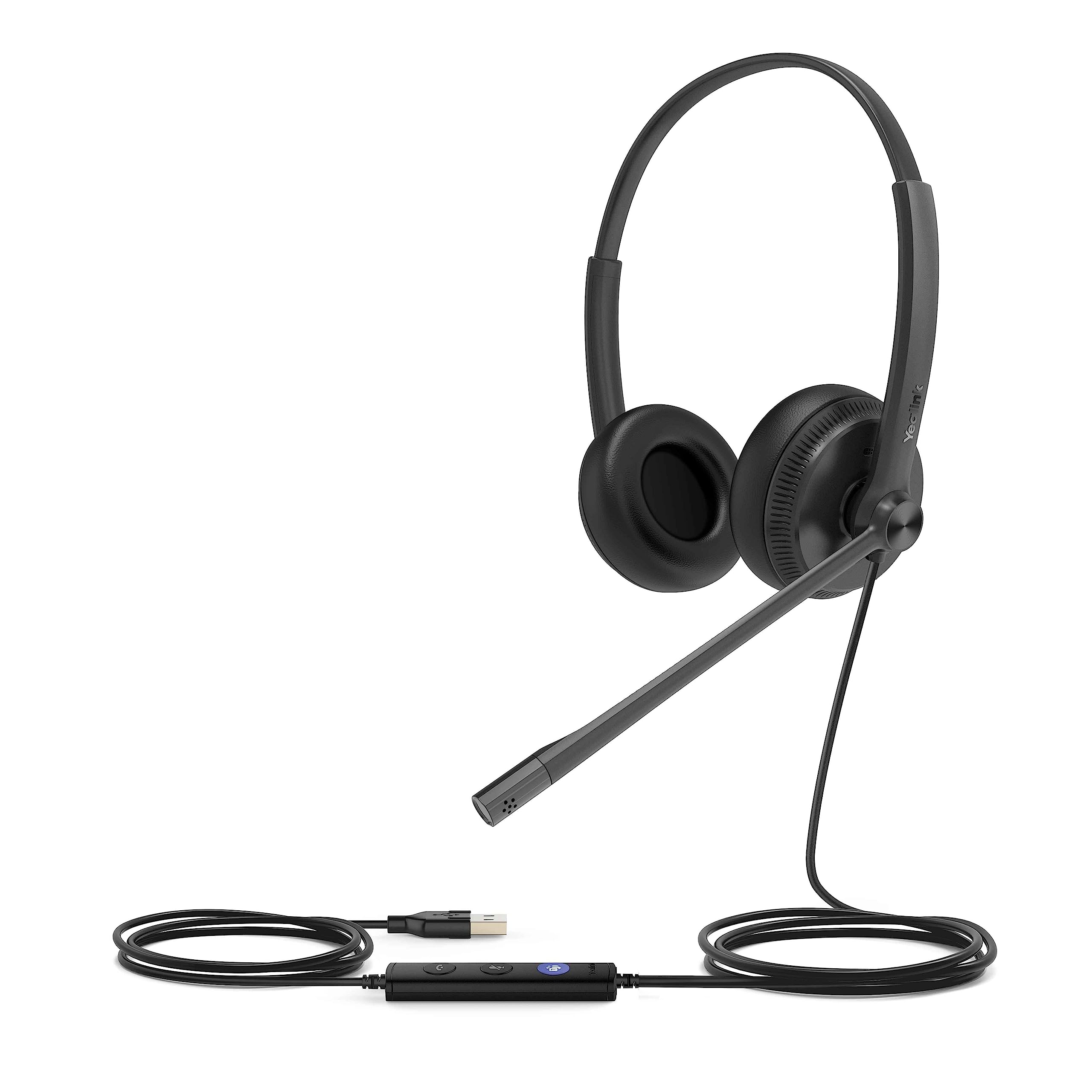 Yealink 1308043 UH34 Dual Microsoft Teams USB-Headset,Black