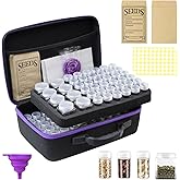 LVKAYCE 104 Slots Seed Storage Organizer Box with 20 Envelopes, Garden Seed Containers 1 oz 5 oz with Labels, Seed Packet for Plant, Flower,Vegetable Seeds