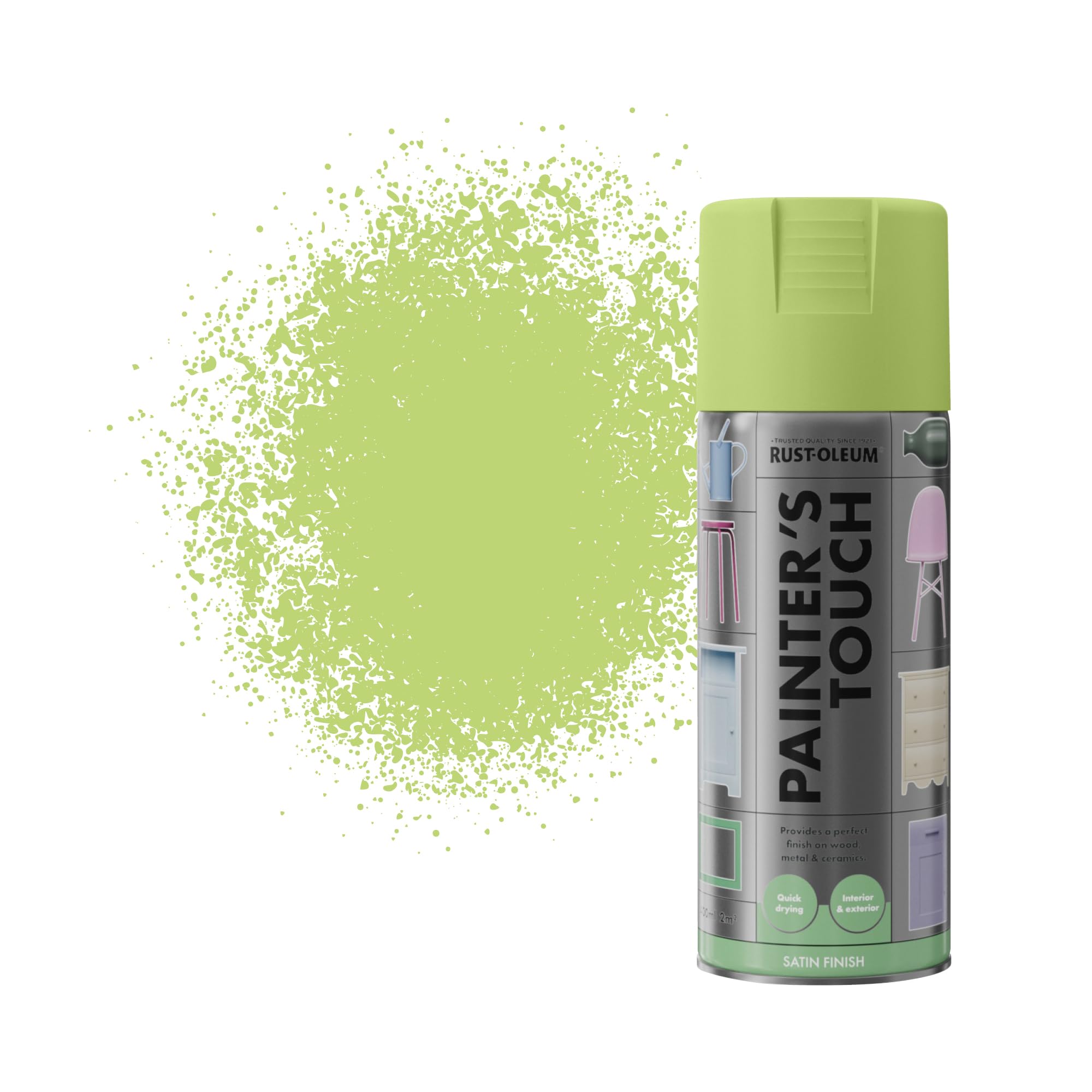 Rust-Oleum 400ml Painter's Touch Spray Paint Aerosol - Green Apple Satin