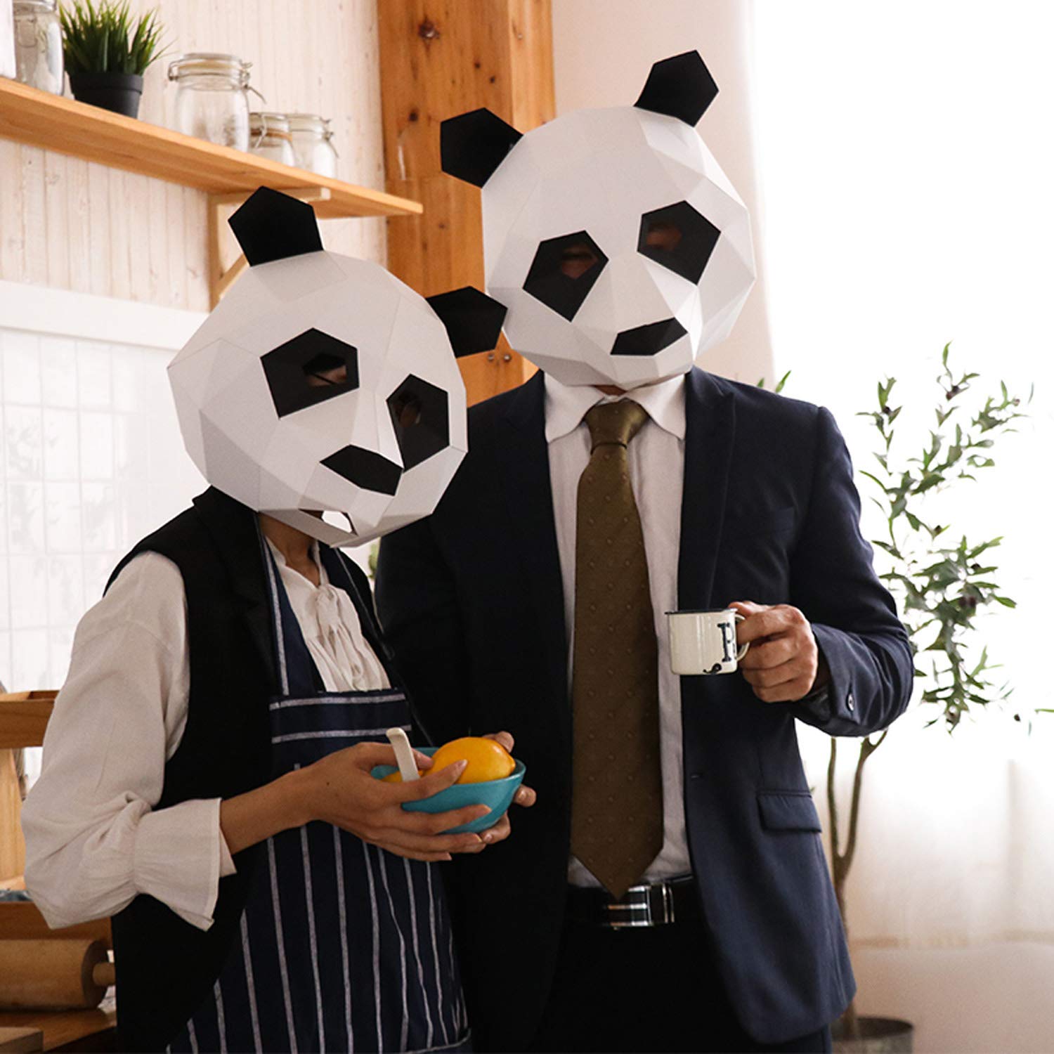 Download Vipbuy 3d Paper Mask Template Animal Head Mold Diy Low Poly Paper Craft Kit For Costume