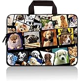 11" 11.6" 12" 12.1" 12.5 Inch Laptop Carrying Bag Case Notebook Ultrabook Tablet Cover Neoprene Sleeve Briefcase Bag Compatible with Samsung Google Acer HP Asus(Cute Dog)