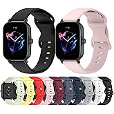 TenCloud 10-Pack Bands Compatible with Amazfit Bip 6 22mm Washable Silicone Straps intended for Amazfit Bip 5 Watch Band