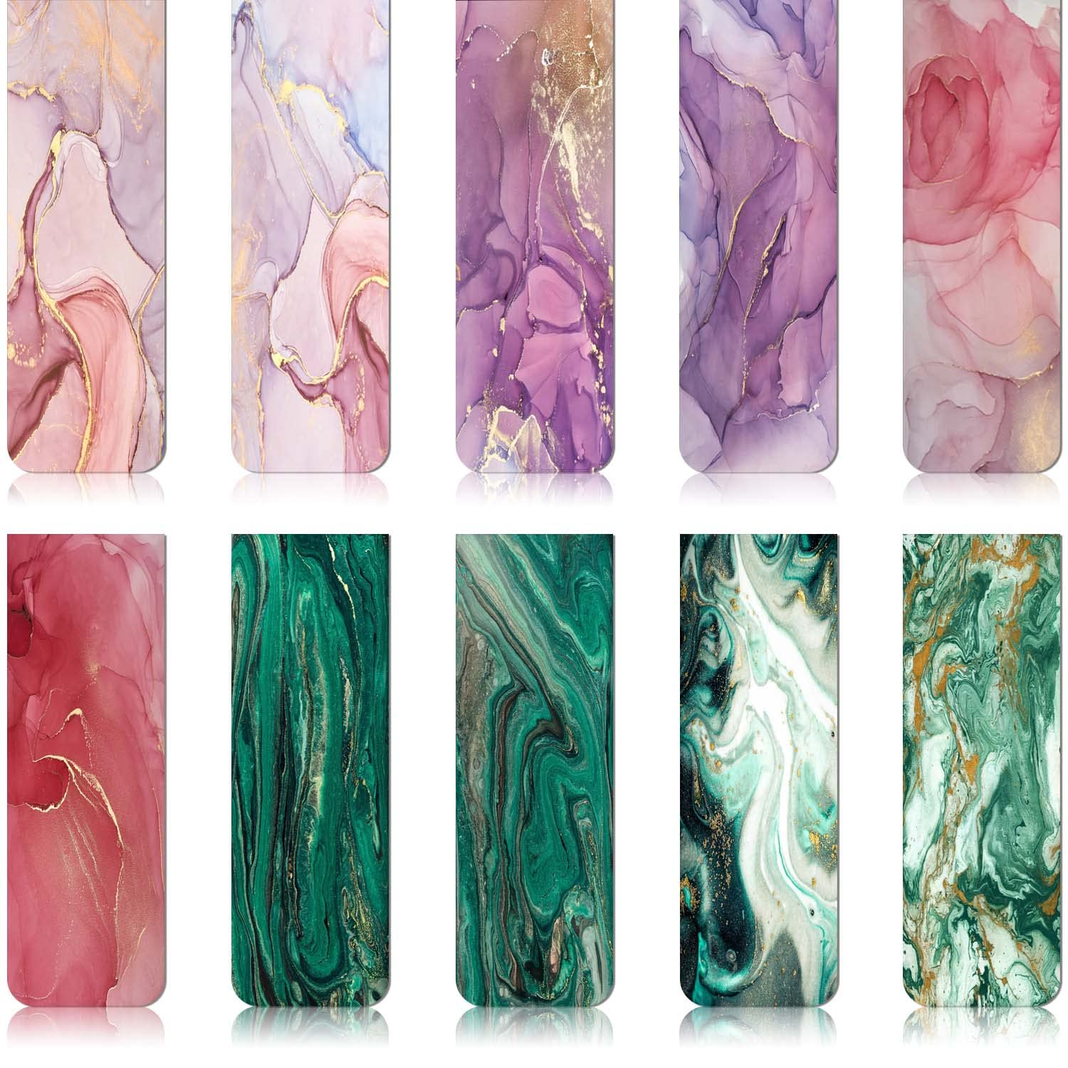 Magnetic Bookmarks, Magnetic Page Markers Inspirational Book Mark Assorted Book Markers Page Clip with Magnet for Students Teachers School Home Office Supplies(10 Pieces)…