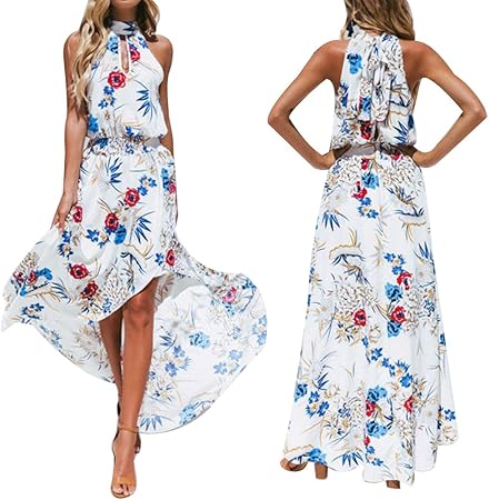 white halter sundress