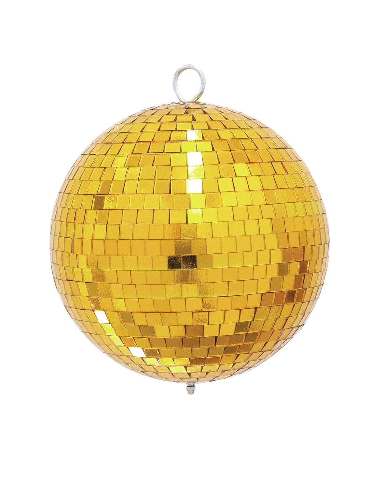 Eurolite 50120025 Mirror Ball 20 cm Gold | Disco Ball Mirror Ball with Golden Facets | Mirror Ball for Very Special Decoration