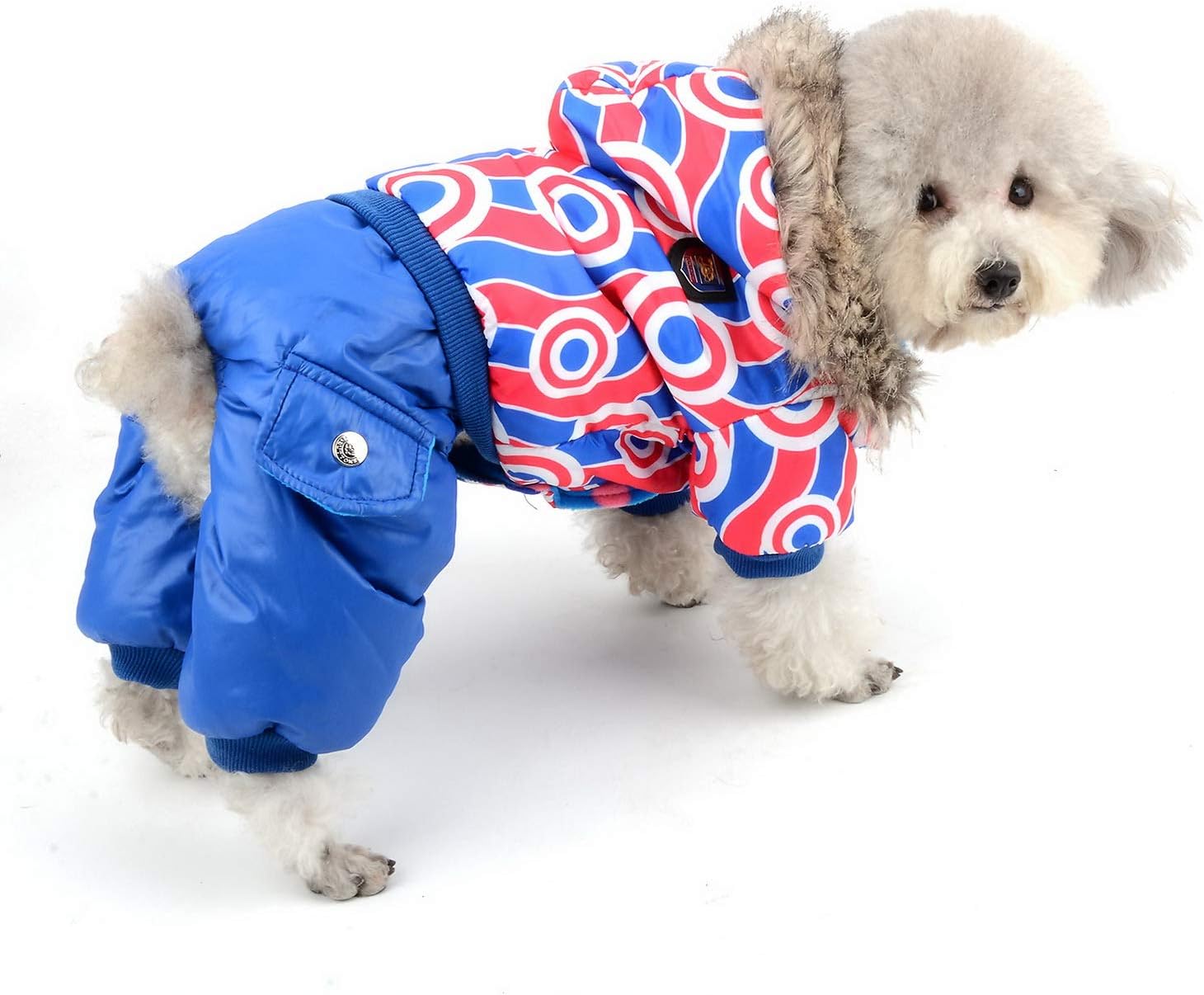 SELMAI Dog Snowsuit Waterproof Hooded 