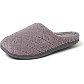 Dearfoams womens Leslie Washable Memory Foam Terry Clog With Wide Widths