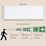 VSafety V Safety 14003AX-R Fire Exit Arrow Left Sign 300x100mm view 5
