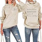 RANUAOE Dear Person Behind Me Hoodie Funny Graphic Dear Person Co Hoodies for Women Oversized Lightweight Sweatshirt Pullover
