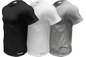 Spyder Mens Performance Moisture Wicking Crew Neck Undershirts/Ultra soft Stretch Sports T-Shirt