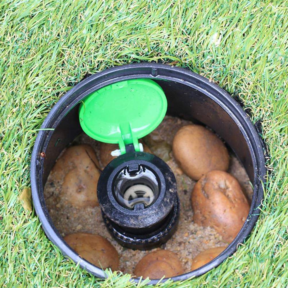Accessories, Cover Plastic Sprinkler System Valve Box Cover Black Green ICV 6 Inch Garden Lawn Underground Valve Box (Black,Green)