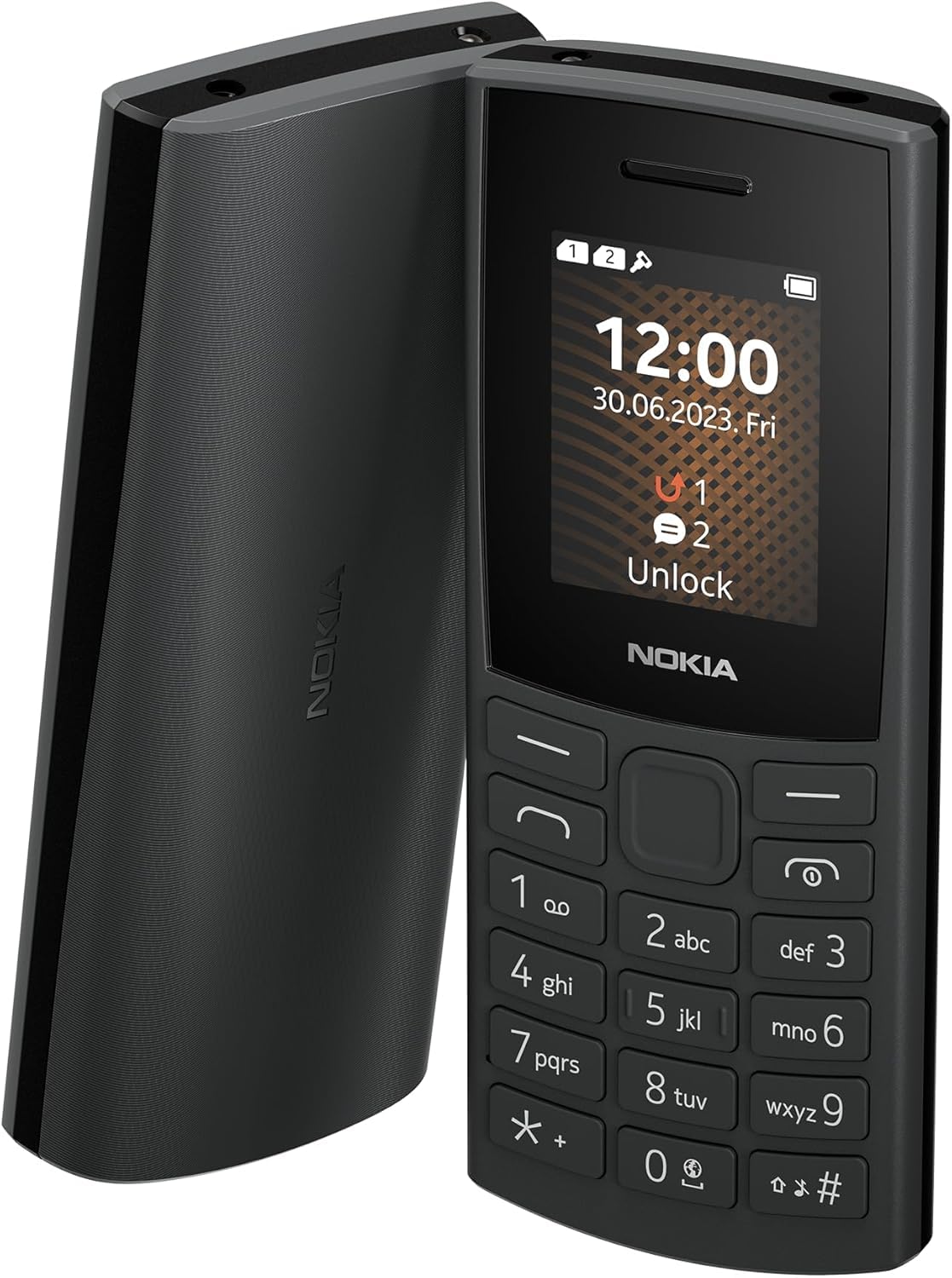 Nokia 105 4G Edition (2023) Feature Phone with Dual SIM, 1.8 Inch Display, 1450 mAh Battery, 48 MB RAM / 128 MB ROM, Expandable Memory, 3.5 mm Headphone Jack, FM Radio - Charcoal