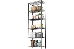 HOMEFORT 6-Tier Wire Shelving, 6 Shelves Unit Metal Storage Rack, Durable Organizer, Perfect for Pantry Closet Kitchen Laundr