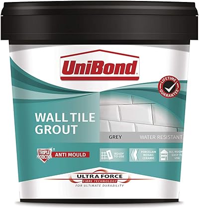 UniBond Ultra Force Wall Tile Grout Grey Waterproof Mould Resistant 1.38kg
