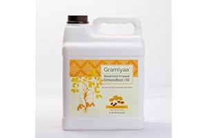 Gramiyaa Cold Pressed Groundnut Oil 5 Litre | 169 Fl. Oz (5L) | Chemical-free, Zero Trans-fat Cooking Oil | Unrefined | Kachi
